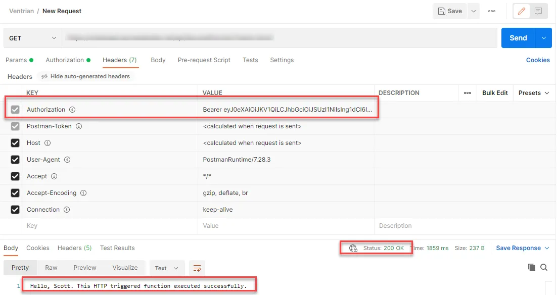 Step 6: Call Azure Function