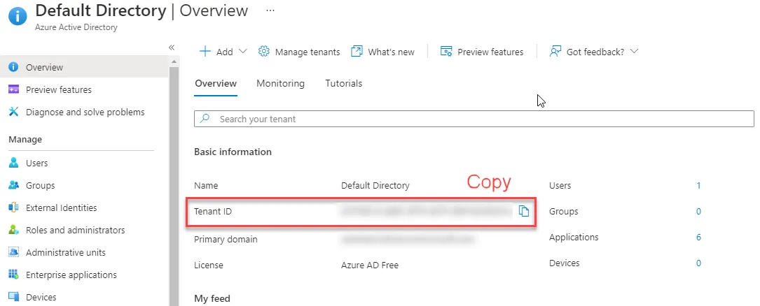 Step 1: Retrieve Tenant ID from Azure Active Directory