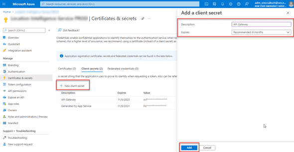 AAD App Config