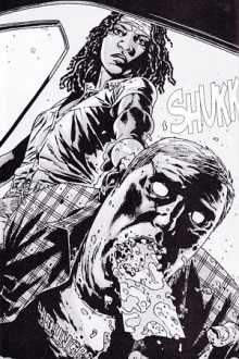Michonne and walker
