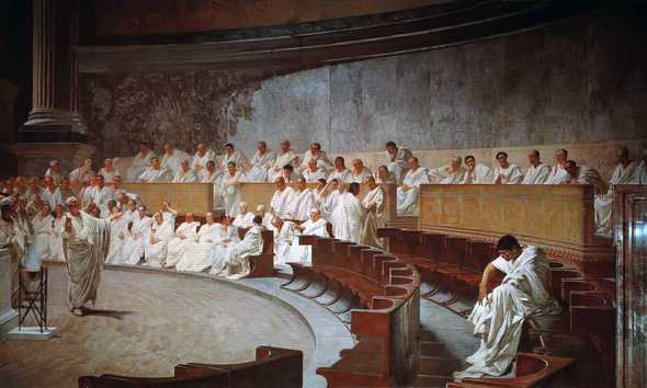 Cicero at the Roman Senate