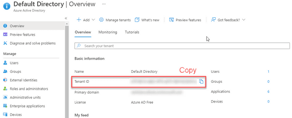 Step 1: Retrieve Tenant ID from Azure Active Directory