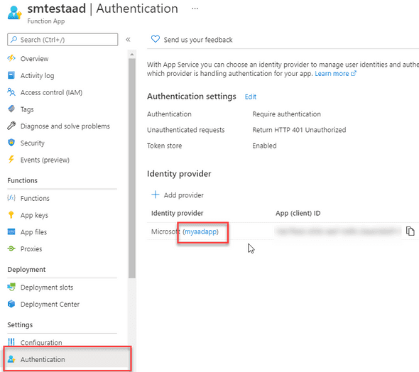 Step 1: Retrive application name from Azure Function